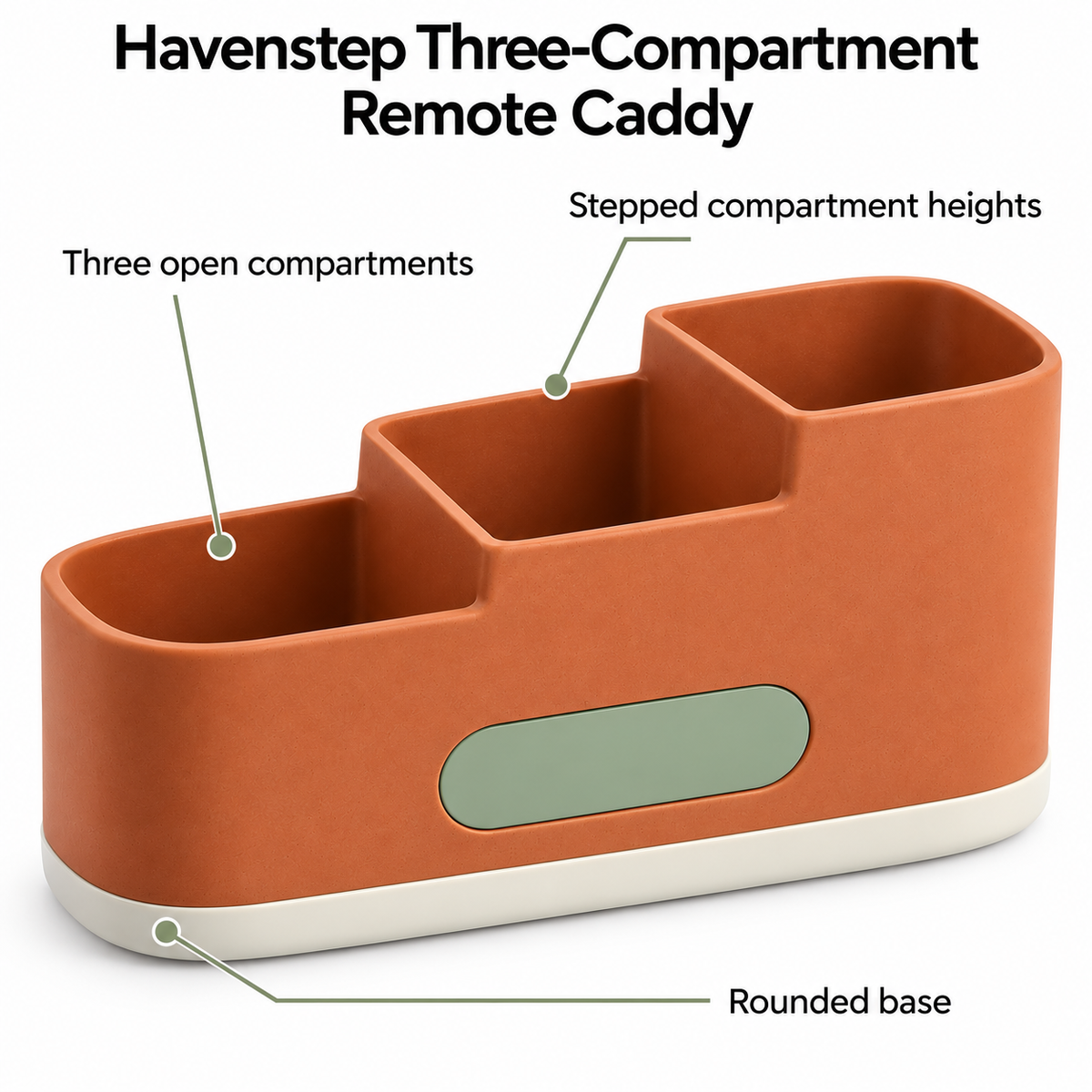 Havenstep Three-Compartment Remote Caddy