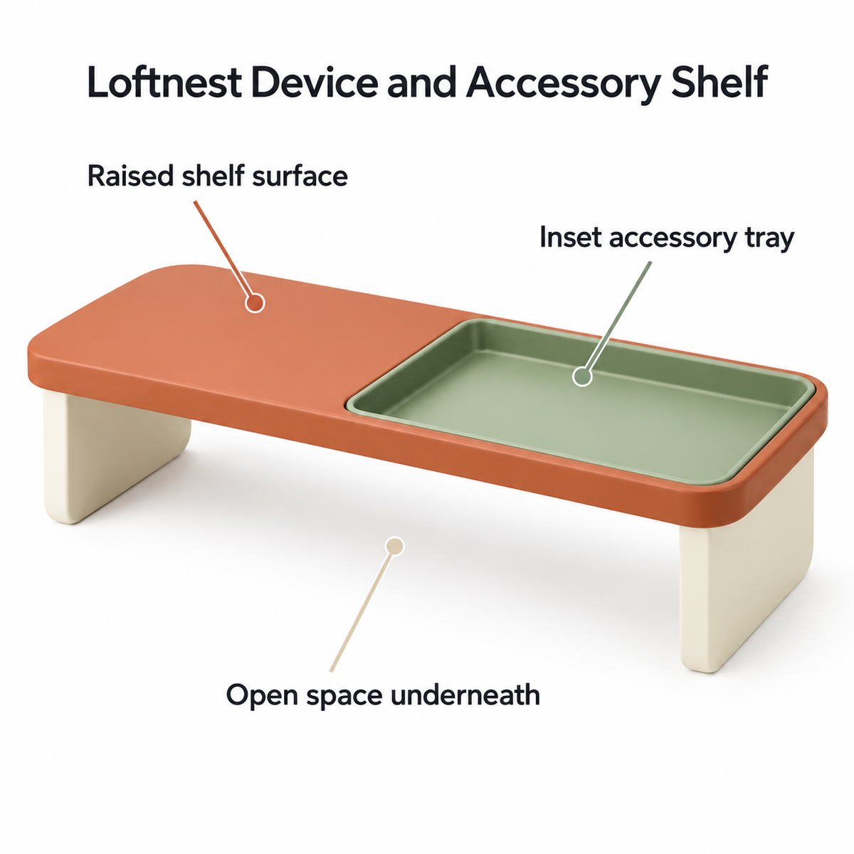 Loftnest Device and Accessory Shelf
